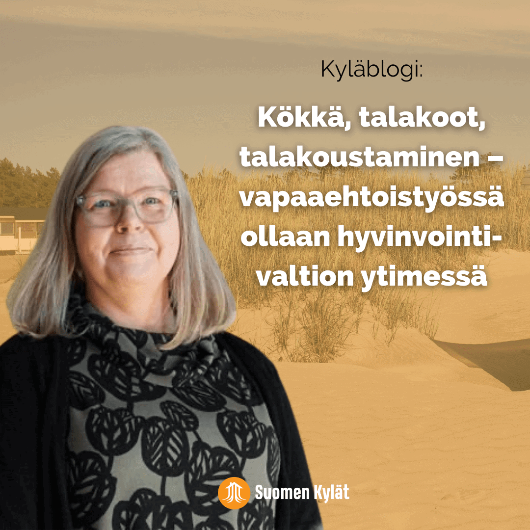 Leader-työn kehittämispäällikkö Heli Walls, taustalla rantamaisema ja blogin otsikko